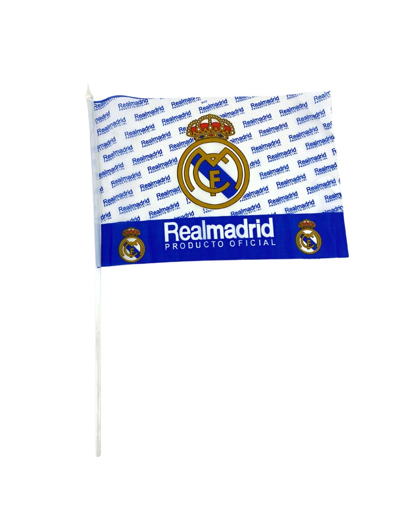 Real Madrid bandera pequeña 75x50 centímetros producto oficial