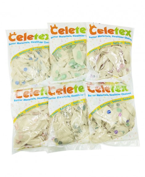 Vejiga  Confetti   Colores  Z1Cc001  #12  (50 Pza)