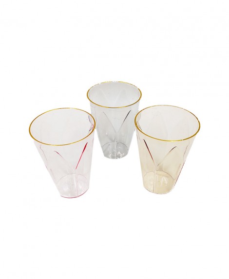 Vaso  Con  Orilla  Dorado  # A858-103